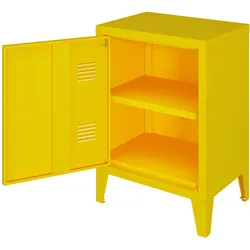 En.Casa, Nachttisch, Nachtschrank Inari Türgriff rechts Stahl Gelb (40 x 30 x 57 cm)