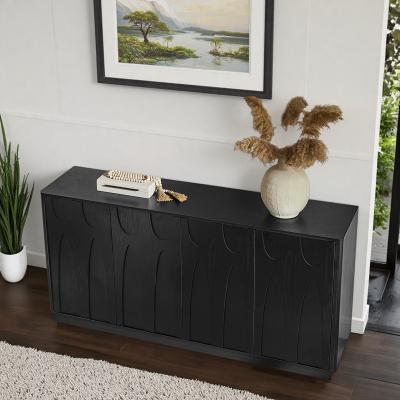 ZWYO HOSIMU "64"" Modern Storage Sideboard Cabinet with Unique Magnetic Doors and and Adjustable Shelves for Living Room, Entryway"
