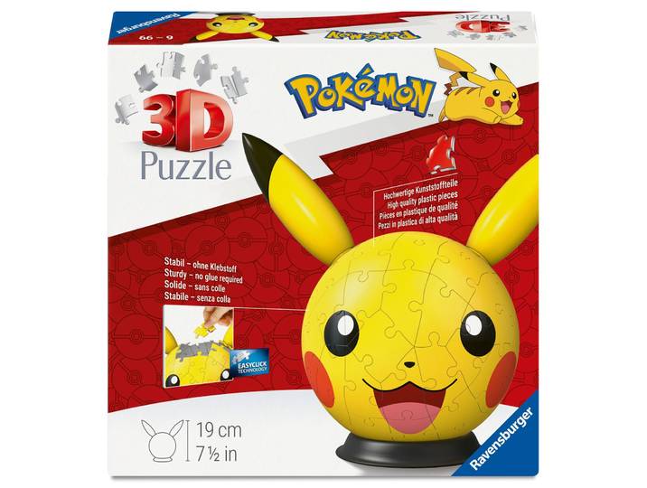 Puzzle 3D Pokémon 72 pièces Pikachu RAVENSBURGER
