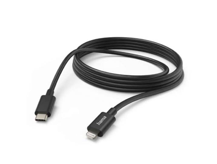 Hama USB-C oplaadkabel/datakabel, 3 m, zwart