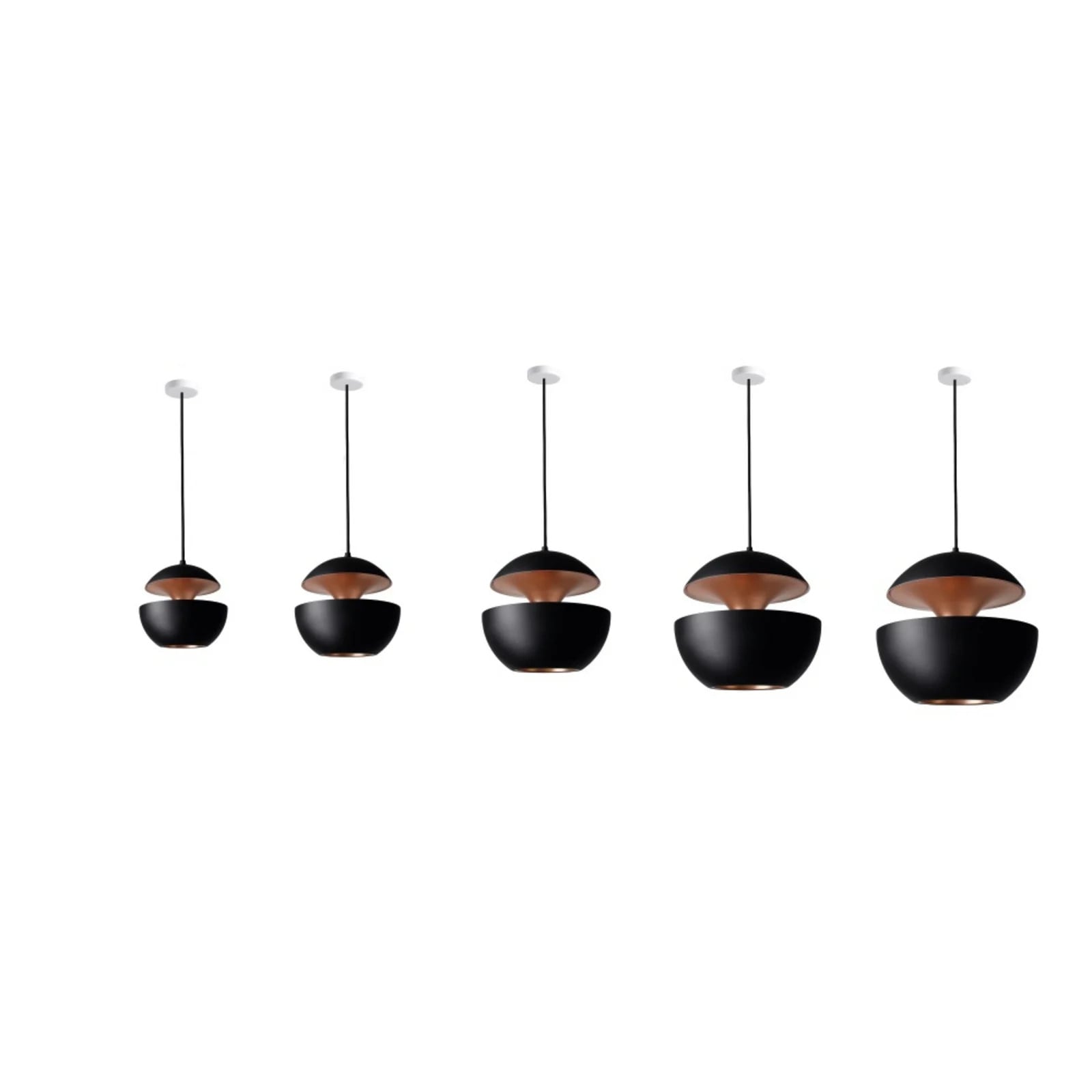 DCW Here Comes The Sun Hanglamp - Zwart/Koper - Aluminium - Ø 175 cm