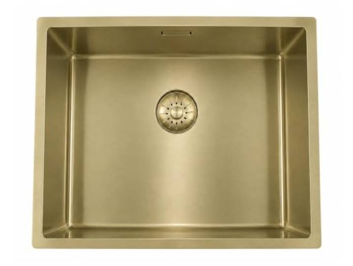 Küchenspüle 50x40 cm PVD Gold Unterbau, Flachbau, Aufbau Pure.Sink