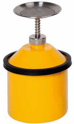 Sparanfeuchter, Stahlblech, gelb, 2,5 l, Ø 178 x H 290 mm, federnd gelagerter Tränkteller