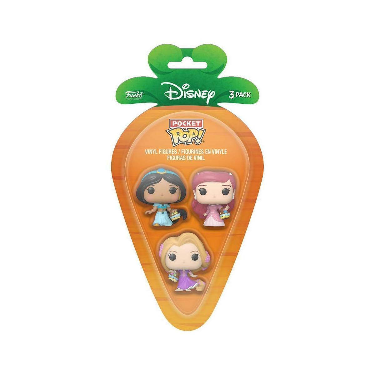 Funko Disney Pocket POP! Vinyl Figuren, 3-delige set Disney Prinsessen, Rood, Assepoester en Jasmine, 4 cm