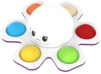 Tiny Tots Teens Trends Face Changing Push Bubble Fidget Spinner, New Anti Stress Toy, Sensory Push Popete Spinner, Stress Relief Fidget Toys white