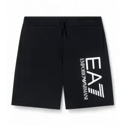 EA7 für Herren. 7M001414_AF22266 Core Identity Shorts Schwarz (XXL), Lässig, Sportlich, Baumwolle, Sportbekleidung, Multisport