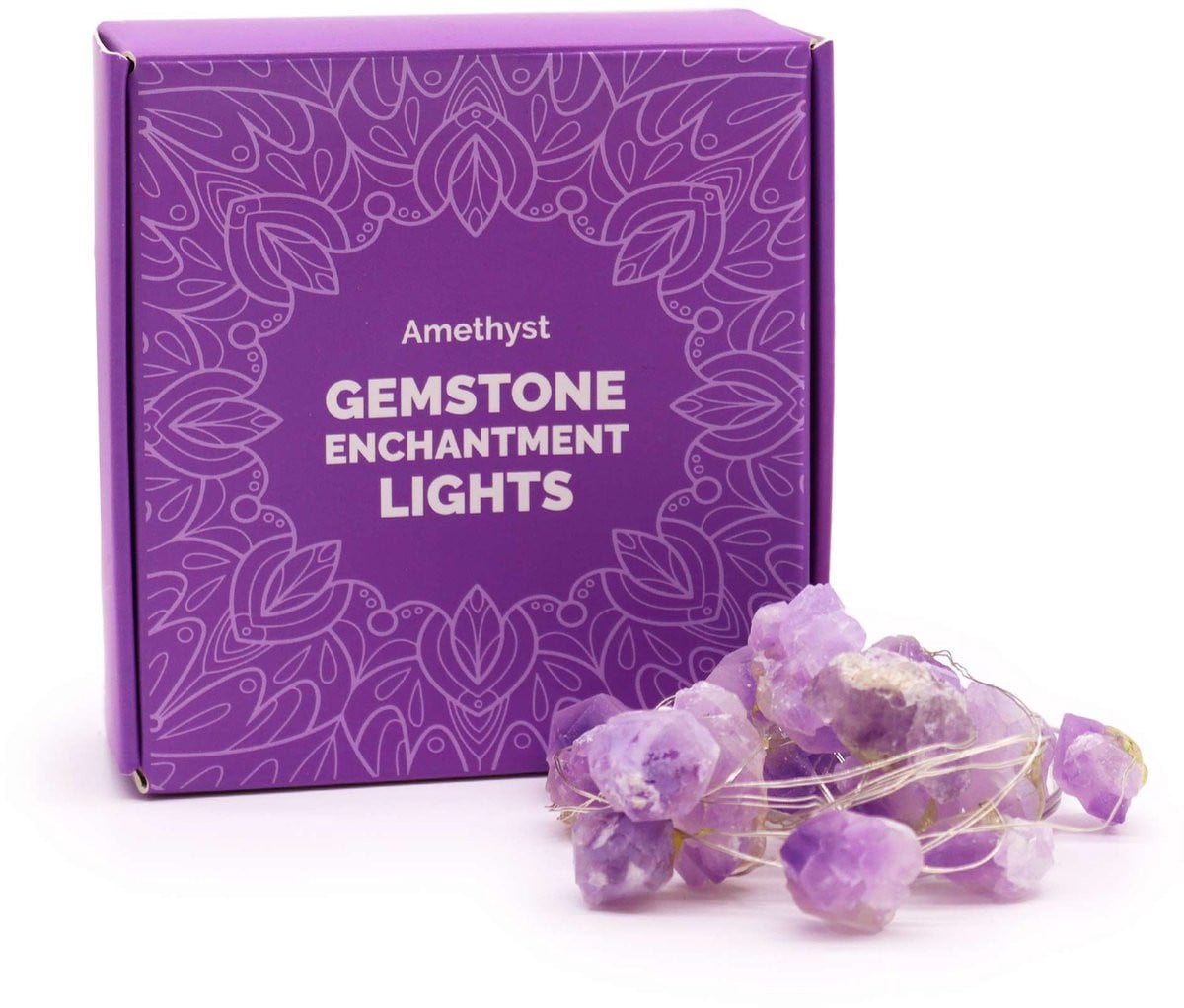 Ancient Wisdom Natuurlijke Edelsteen Verlichte Slingers - Amethist