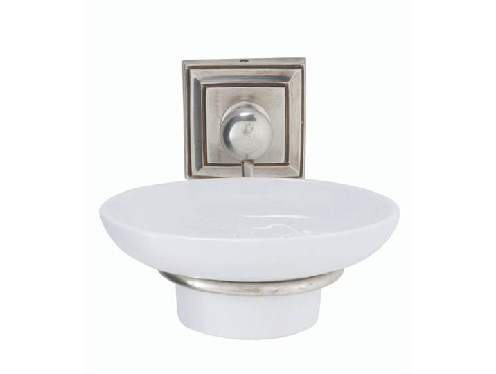 Signature Seifenhalterung Wand Alpha - 7/13/8 cm, Silberfarben, Metall, 13x8x7 cm, Badaccessoires, Seifenschalen