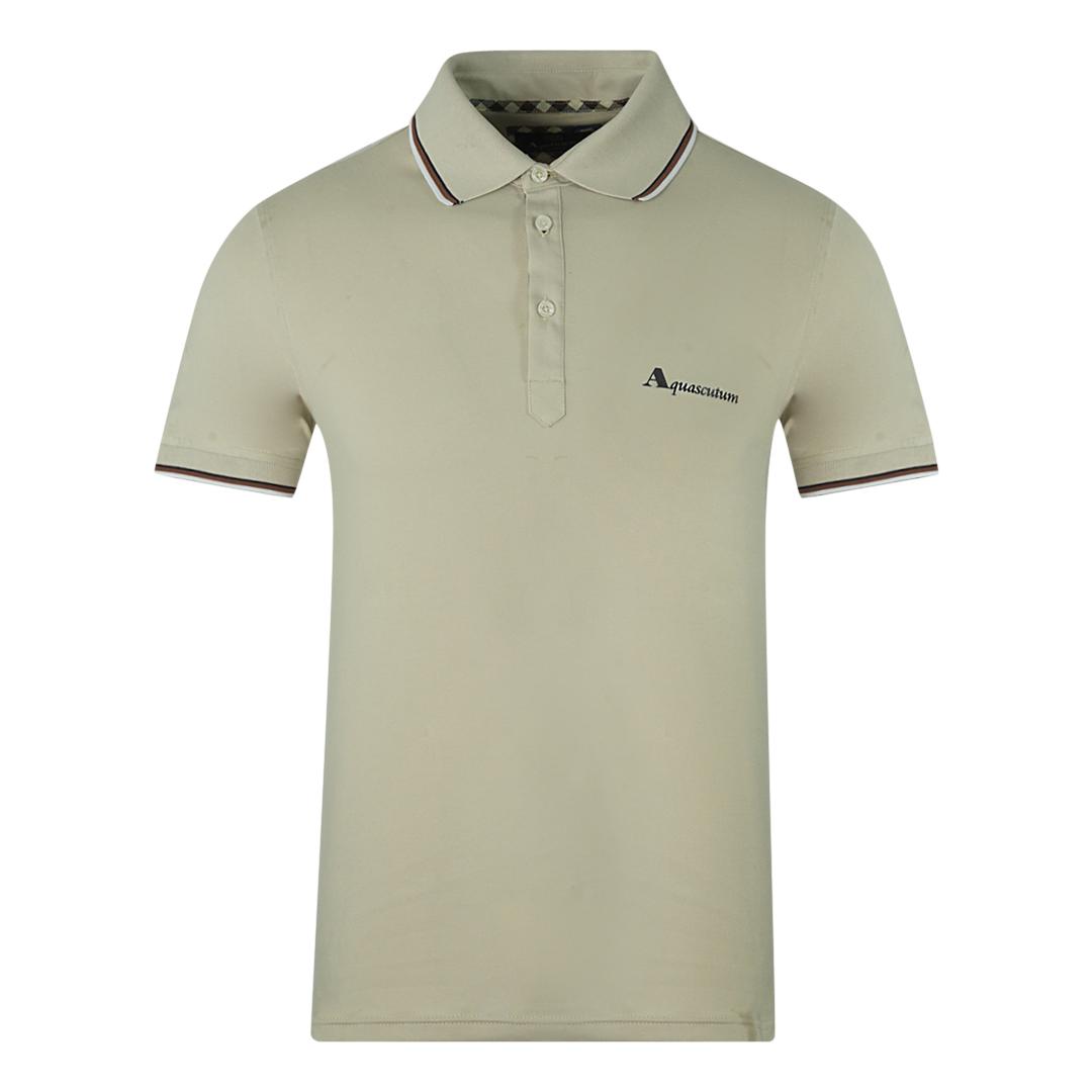Aquascutum Markenlogo Beige Poloshirt