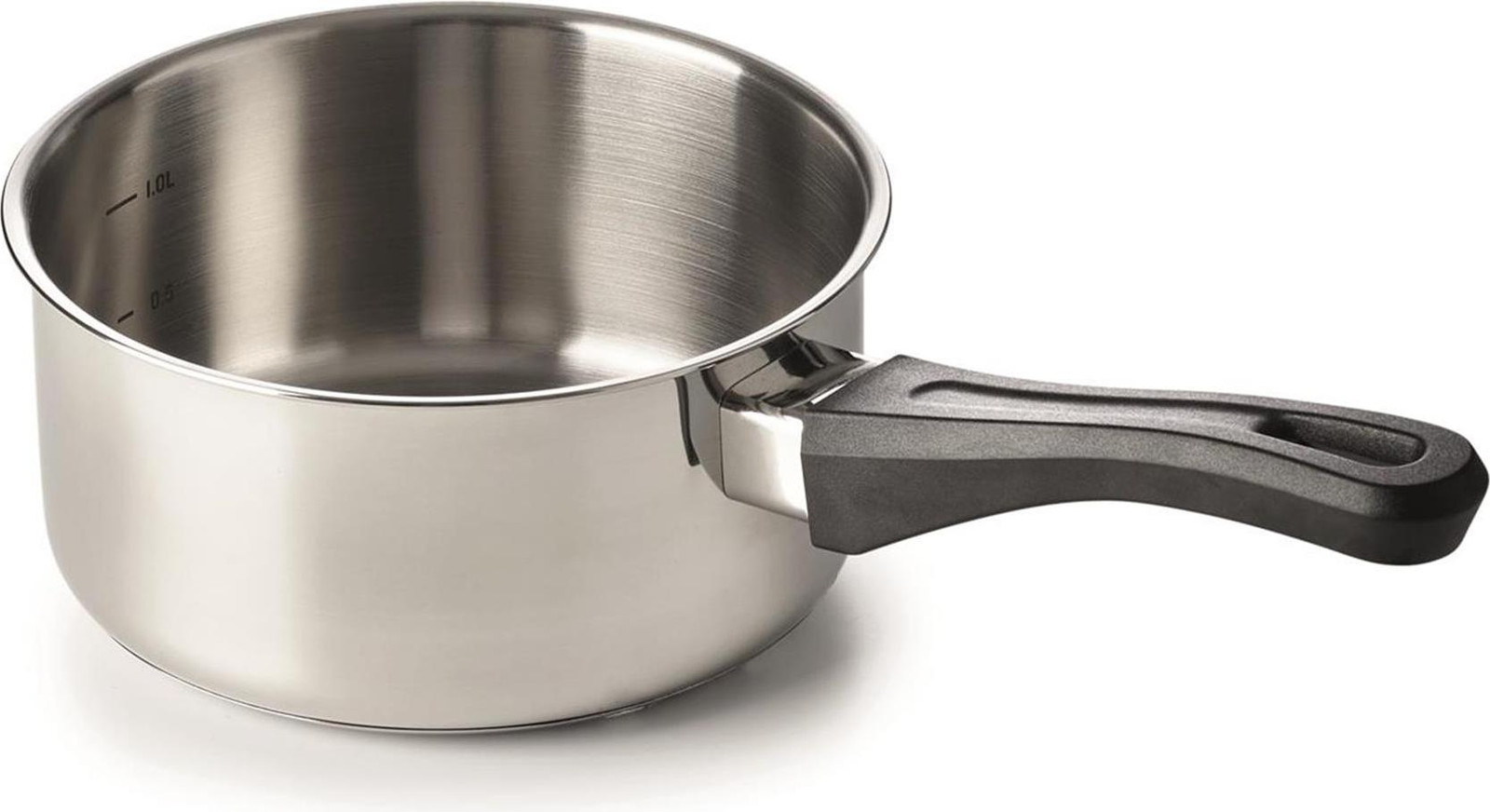 Beka Polo Ronde Roestvrijstalen Pan met Zwart Bakelieten Handvat, 2 liter