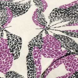 Elastik-Jersey "Floral", lila/schwarz