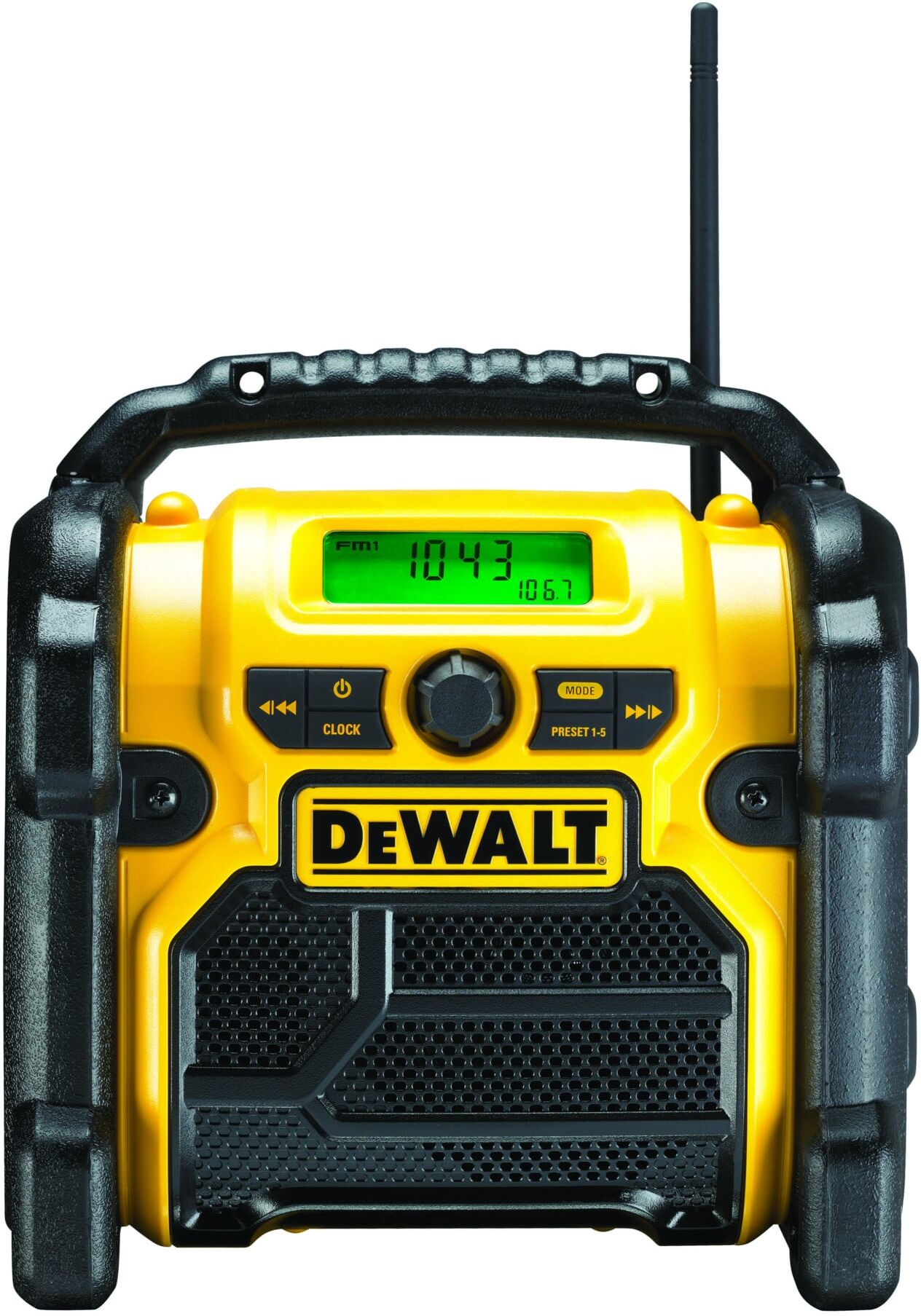 DEWALT Akku- und Netz-Radio für 10,8 - 18V FM/AM DCR019-QW)