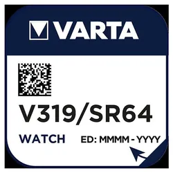VARTA Uhren-Batterie 1,55V/21mAh/Silber V 319 Stk.1