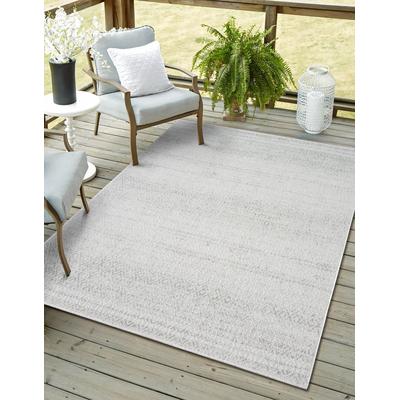 Outdoorteppich "Vision, LAGERRÄUMUNG", grau (grau,beige,cream), B:160cm H:6mm L:230cm, Polypropylen, MYFLAIR MÖBEL & ACCESSOIRES, Teppiche, Outdoorteppich, kariert, Outdoor geeignet, Balkon, Terrasse