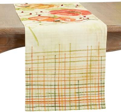 Saro Lifestyle "Table Runner With Pumpkin Design - 16""x72"""