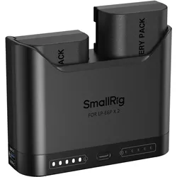 SmallRig 5485 Turbo Charging Kit for LP-E6P (Kamera Akku, Kamera Akku Ladegerät), Kamera Stromversorgung, Schwarz