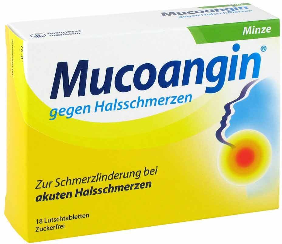 Mucoangin gegen Halsschmerzen Minze Lutschtabletten