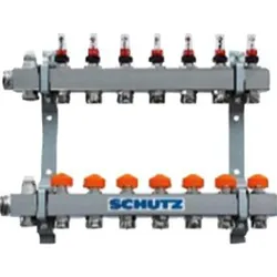 Schütz Heizkreisverteiler Dynomatic Komfort 90-3 Edelstahl 3 Heizkreise Nr. 4037251