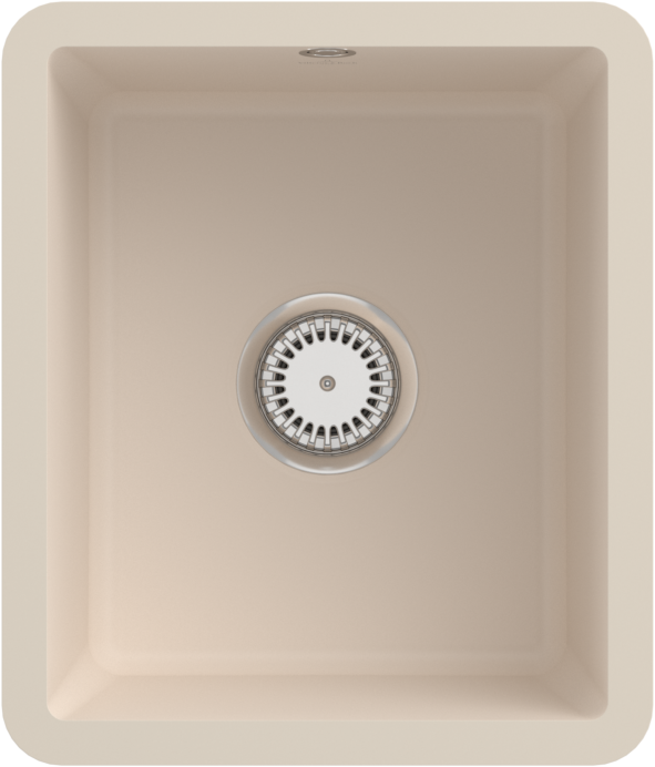 Villeroy und Boch Unterbauspüle 332401FU mit Ablaufgarnitur und Handbetätigung, Ivory