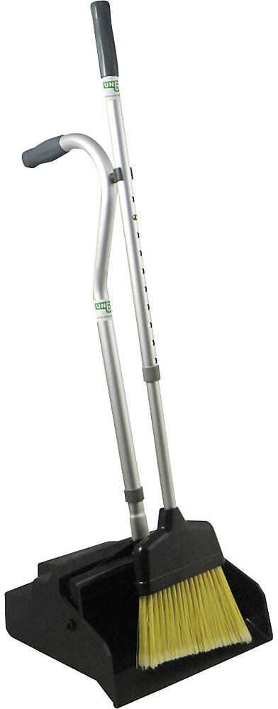 Kehrset, Schaufel mit Besen, mit Teleskopstiel, 920 - 1170 mm, silber / schwarz, ab 2 Stk Unger