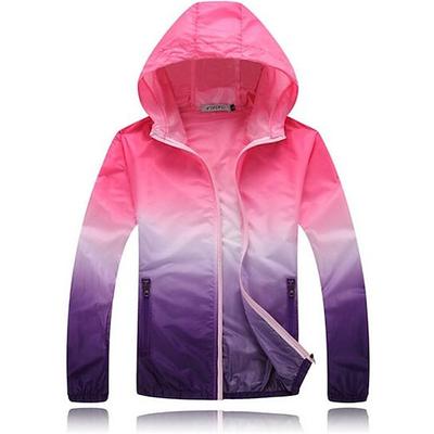 Damen Herren UPF 50 UV-Sonnenschutz Reißverschluss Hoodie Langarm Angeln Laufen Wanderjacke Windjacke Sommer Outdoor Wasserdicht Winddicht Sonnencreme UV-beständige Jacke Top Jagd