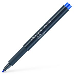 Faber-Castell Filzstifte 160851, Neon Marker, Strichbreite 1,5 mm, blau