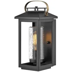 Kleine Atwater-Wandlaterne mit 1 Licht, Schwarz