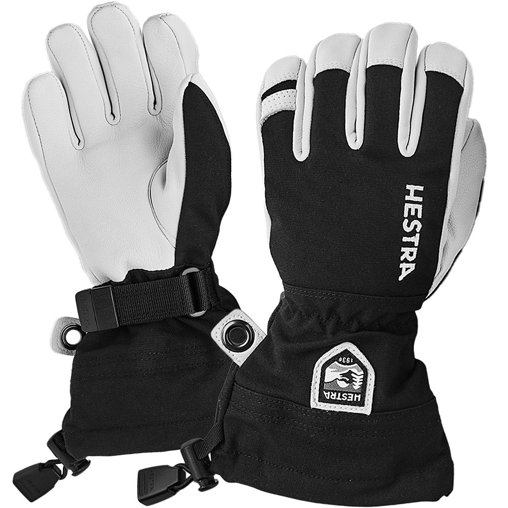 Hestra Kinder Skihandschuh ARMY LEATHER HELI schwarz - 5,0