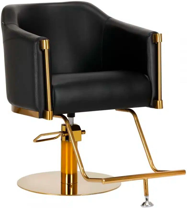 SEDIA POLTRONA DA TAGLIO CAPELLI UOMO DONNA PARRUCCHIERE BARBIERE ORO NERO O GRIGIA GRIGIO