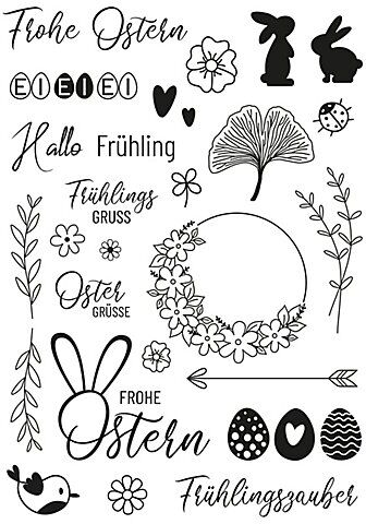 buttinette Silikonstempel "Ostern & Frühjahr"