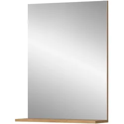 SPIEGEL Eiche Artisan 60 x 79 cm, Wandspiegel mit Ablage