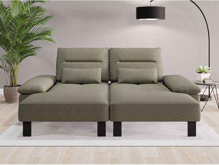 Loveseat Tokio - Grün (Farngrün) - Feiner Strukturstoff