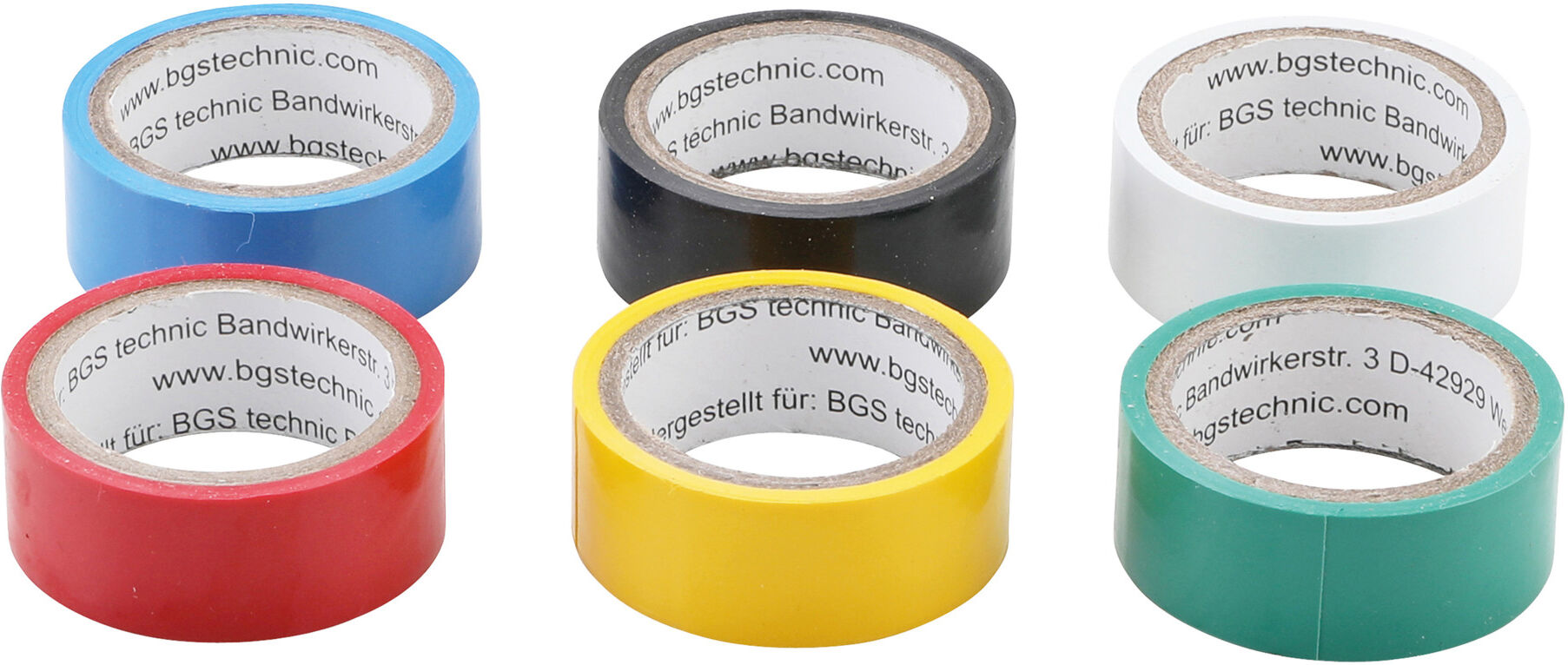BGS Do it yourself BGS DIY COLOR Multi-Klebeband Set 19 x 3,5 m 6-tlg. aus Textil mit verschiedenen Farben für Reparaturen, 3024)
