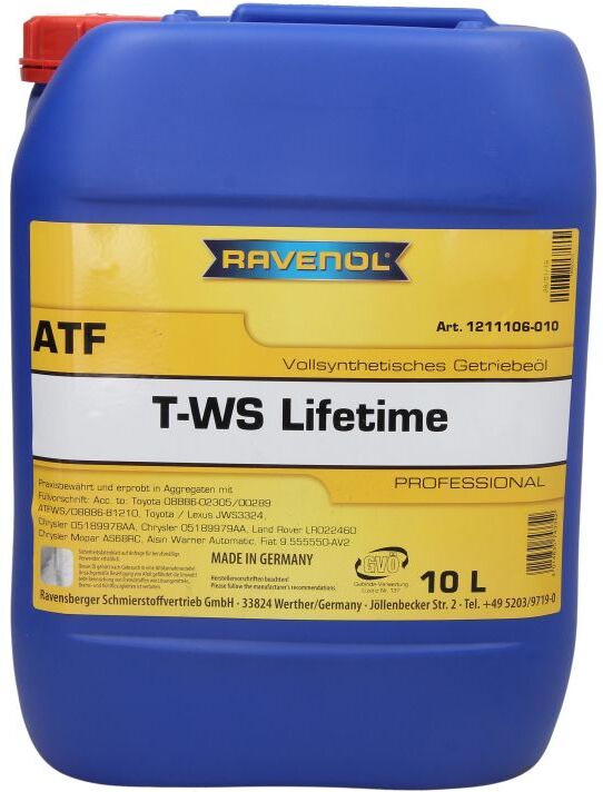Getriebeöl RAVENOL 1211106 ATF T-WS LIFETIME 10L