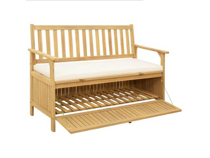 KGPWRCVD Garten-Aufbewahrungsbank 2-Sitzer 120x63x84 cm