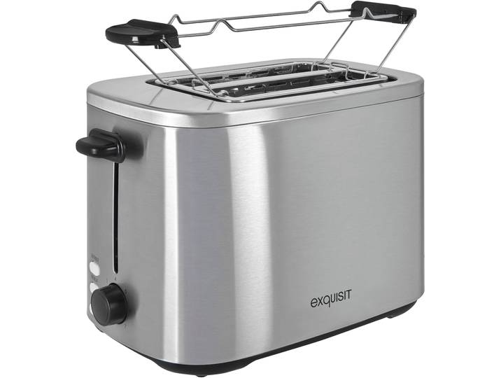 EXQUISIT Toaster TA 6119 isw , schwarz (inox, schwarz), B:28,4cm H:19cm T:16,8cm, Toaster, Toaster