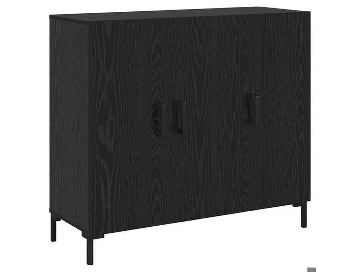 [1638461]Buffet/Commode/Sidebord - Noir 90x34x80cm Bois d'ingénierie Poids:28.65 Kg