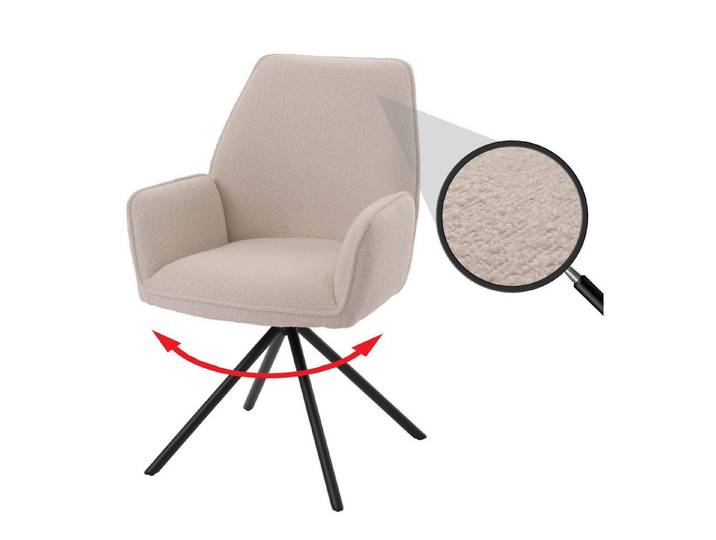 MCW Esszimmerstuhl MCW-G67-B (kein Set), 90° drehbar in beide Richtungen, Auto-Position