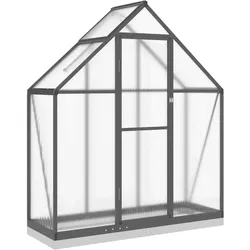 Helloshop26 - Gewächshauszelt für Pflanzen Blumen und Gemüse mit Grundrahmen 169 x 58 x 202 cm anthrazitfarbenes Aluminium
