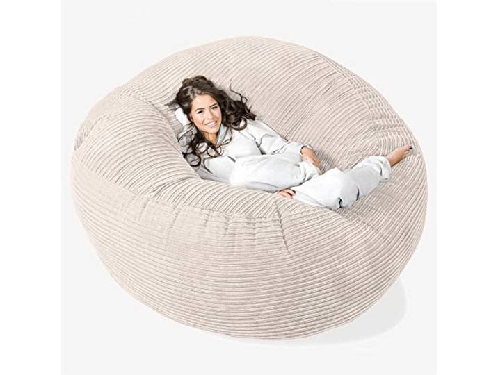 Lounge Pug, 'Mega-Mammoth' Sofa Sitzsack XXL, Schlafsofa, Cord Creme