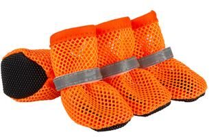 Fusion Finds Cooling Dog Boots For Summer Breathable Dog Shoes With Reflective Straps & Soft Anti Slip Soles orange s