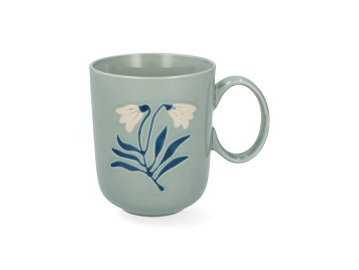 Theemok, steengoed, blauw, klokjesbloem, 380 ml