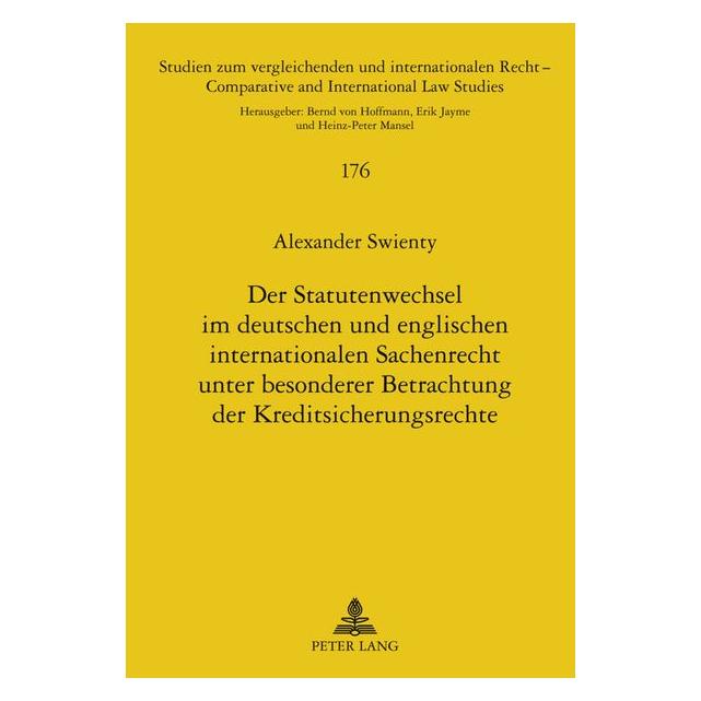 Peter Lang Swienty:Der Statutenwechsel im deutsche (Deutsch, Hardcover, Alexander Swienty) (67835163)