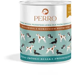 PERRO Rindfleisch mit Petersilienwurzel 850g Monoproteinfutter für ausgewachsene Hunde