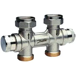 Danfoss Dynamischer Hahnblock RLV-KDV für Ventil-HK G 3/4", Durchgang, Zubehör Heizen