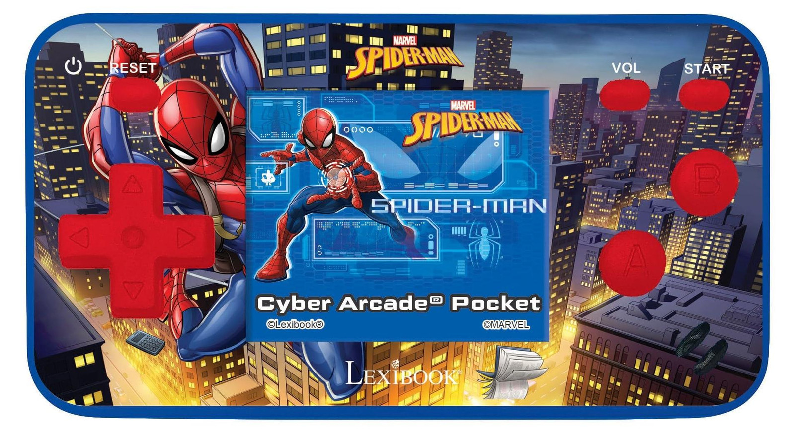 Lexibook Spider-Man Cyber Arcade Pocket-console rood/blauw JL1895SPLXB
