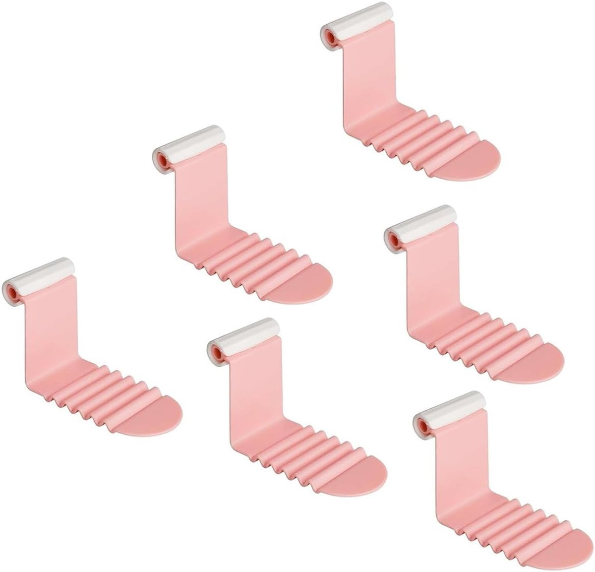 Set van 6 witte bedlaken riemen met antislip golfpatroon om je lakens strak te houden