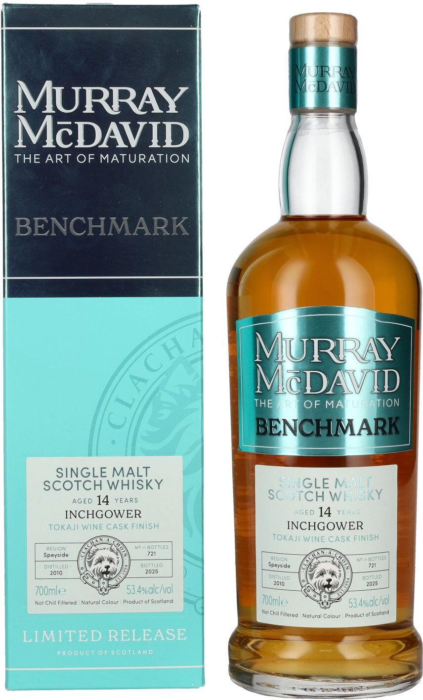 Murray McDavid Whisky Murray McDavid BENCHMARK 14 Years Old INCHGOWER Tokaji Wine Cask Finish 2010 53,4% Vol. 0,7l in Geschenkbox