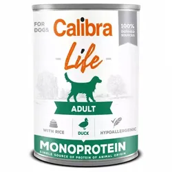 Calibra Life Monoprotein Duck & Rice 400 g Nassfutter für Hunde mit Ente