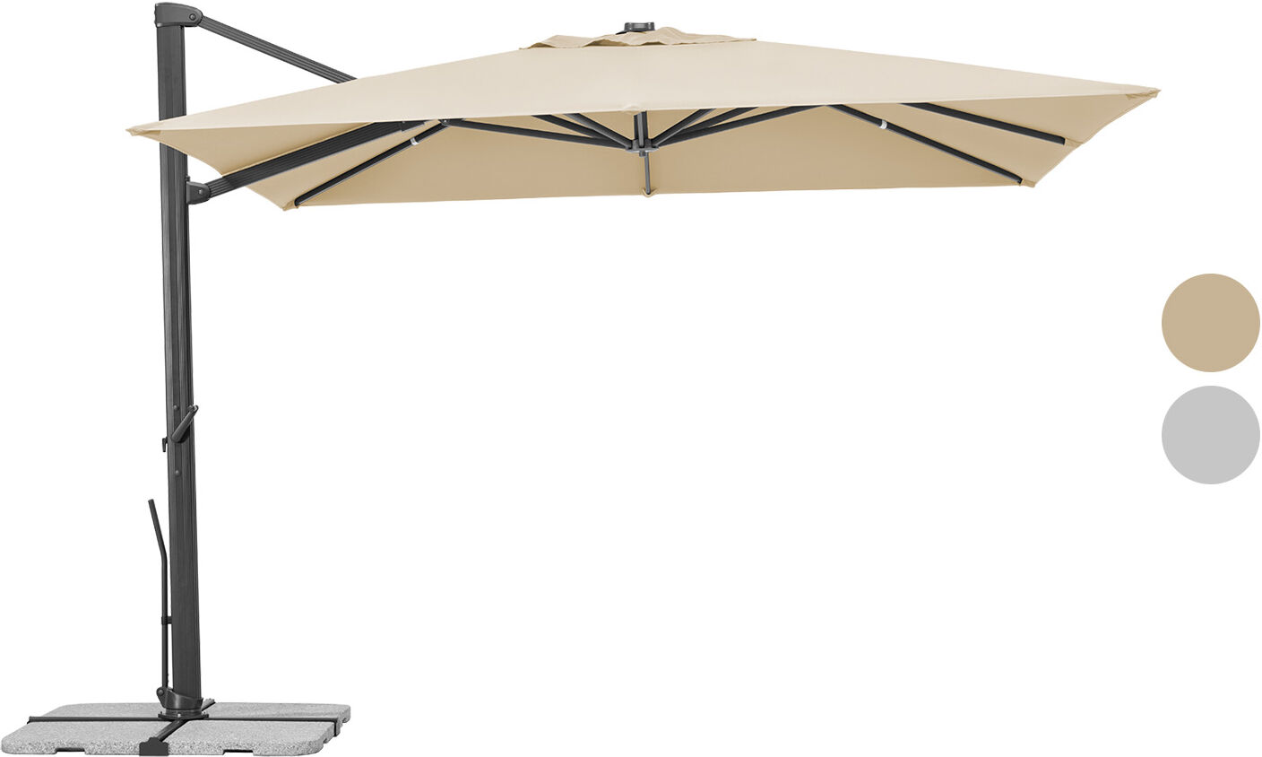 SCHNEIDER Ampelschirm »Rhodos Smart«, 300 x 300 cm, mit Kurbelsystem